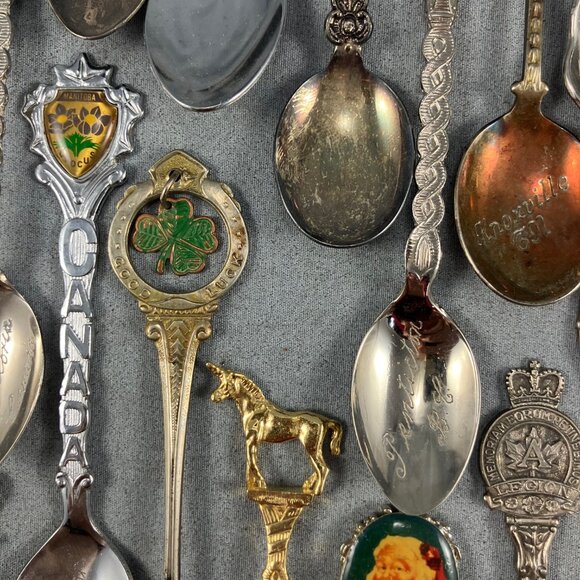 31 Vtg/Antique Collectible Souvenir Teaspoons Spoons Lot Commemorative Worldwide - Picture 9 of 9